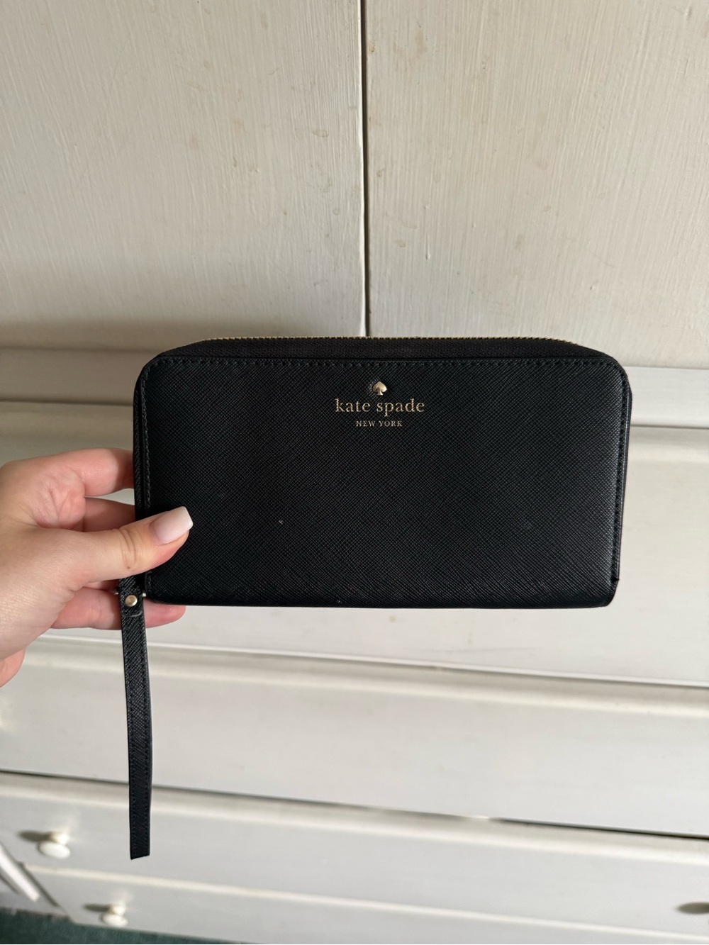 kate spade Black Zip Around Wristlet Wallet